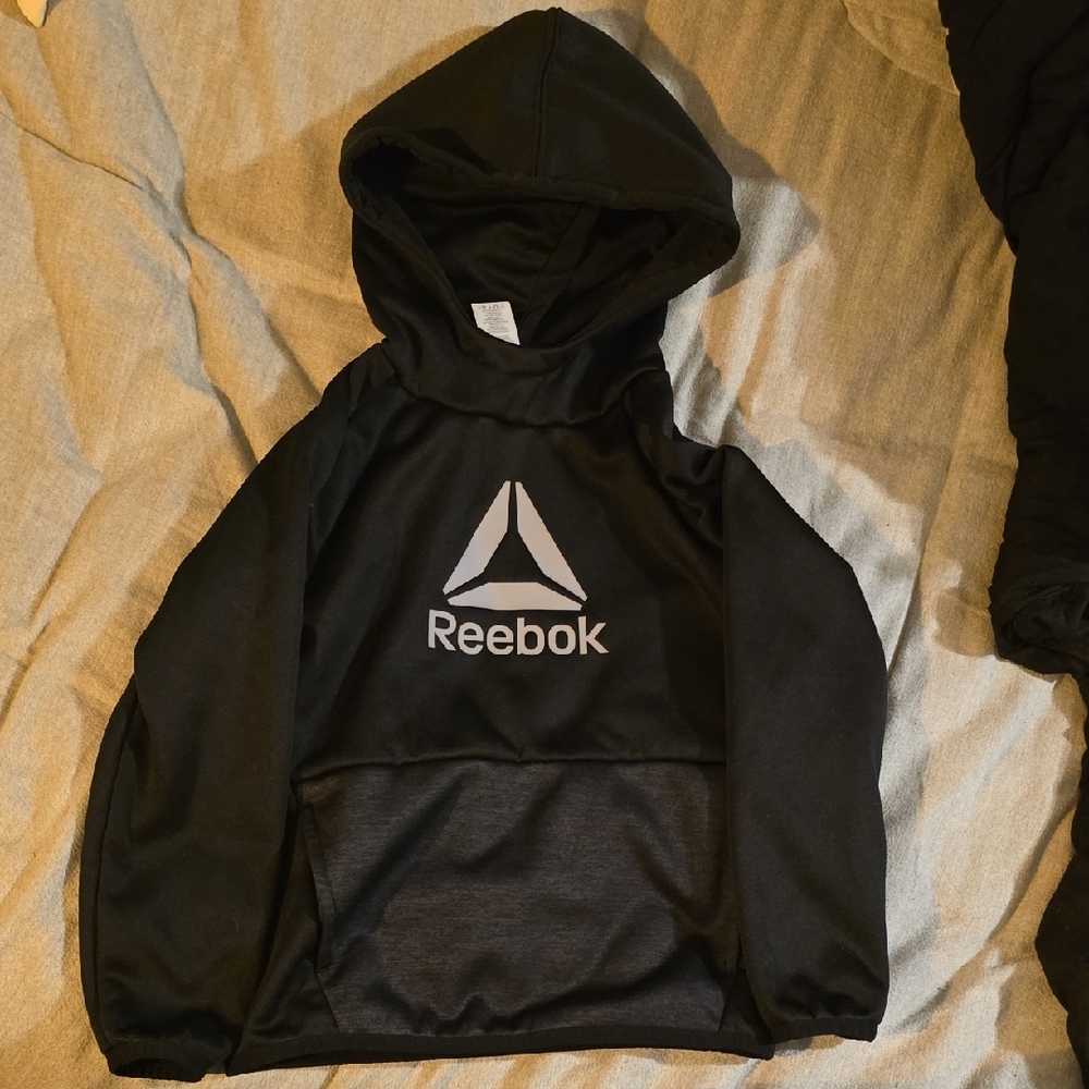 Reebok Black and Gray Hoodie